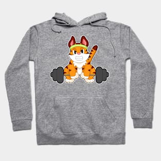 Tiger Bodybuilder Dumbbell Hoodie